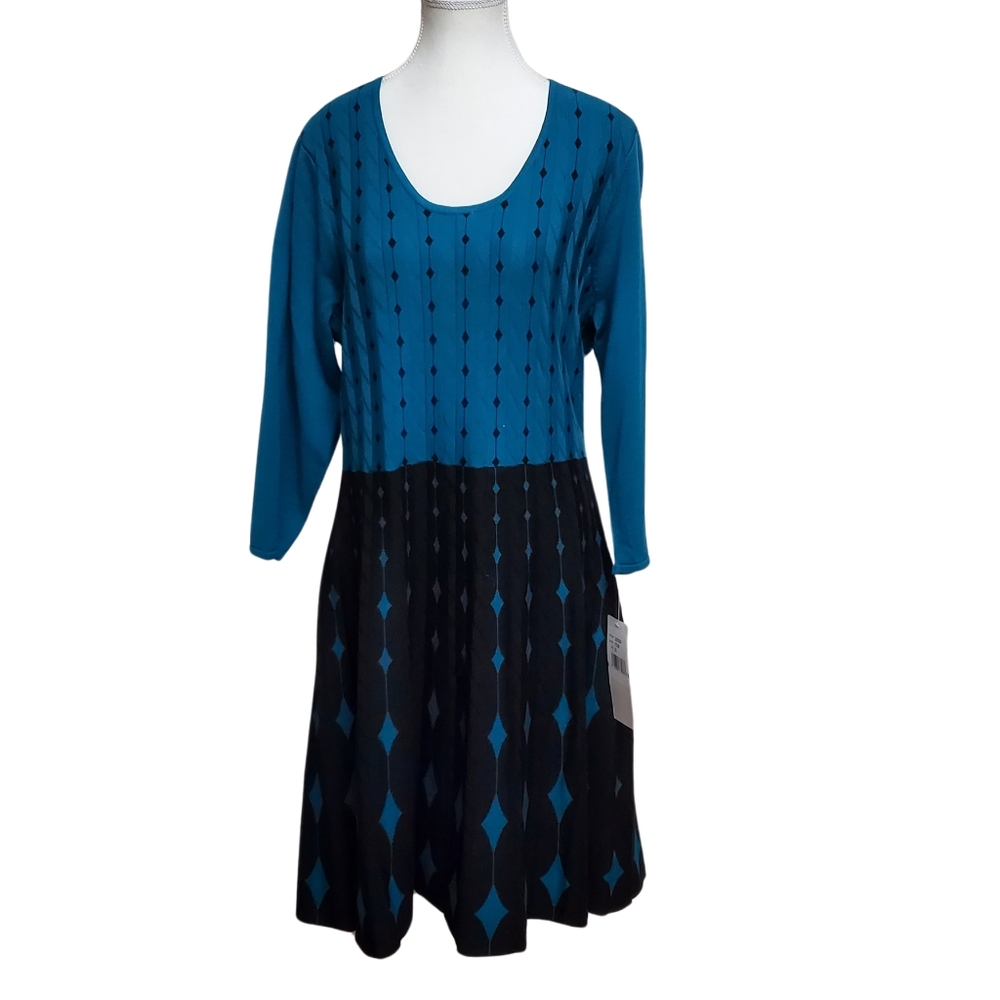 NWT Nina Leonard Sz XL Long sleeve Sweater Dress, Business Casual